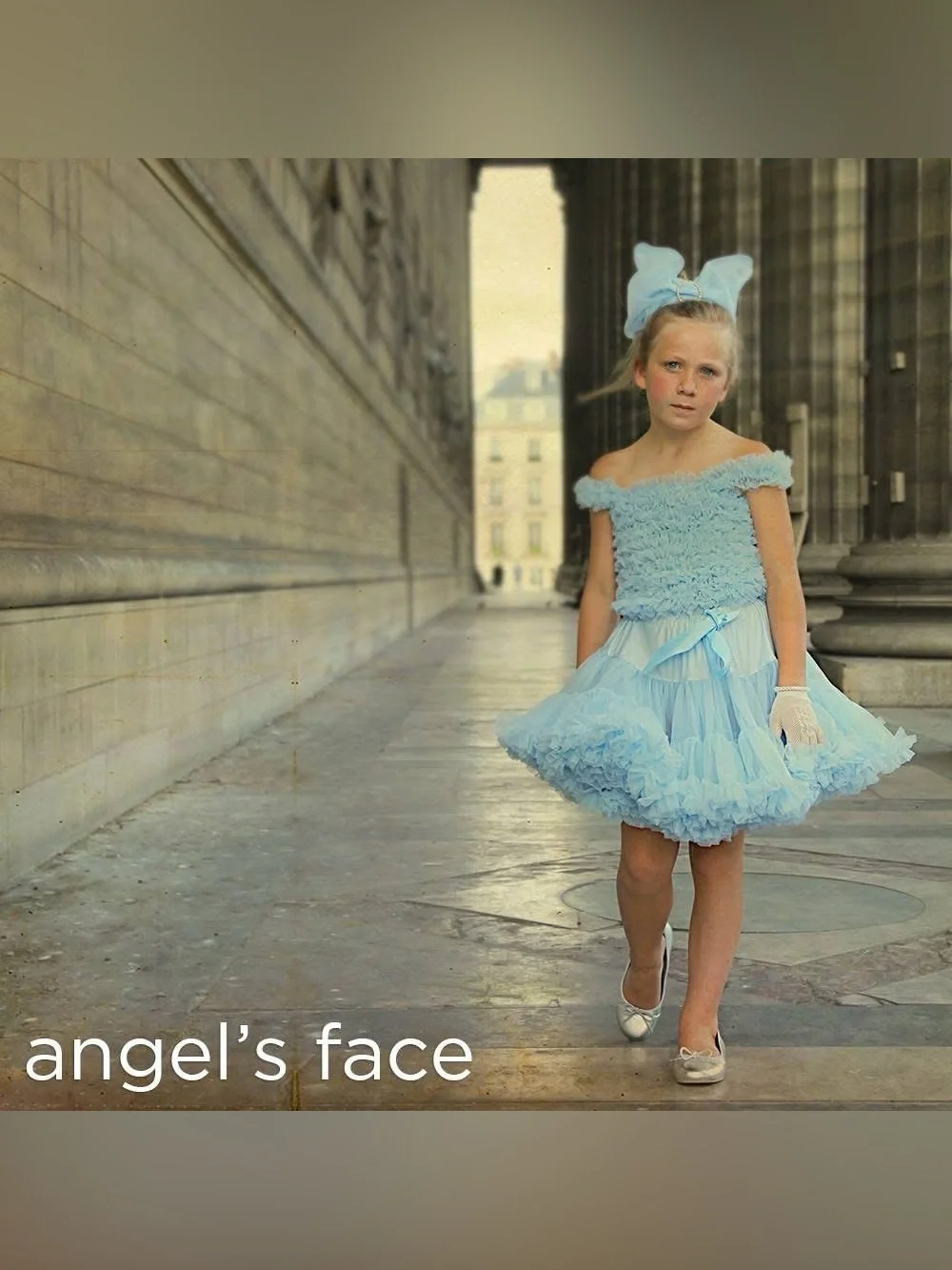 Angel’s Face tutu frozen blue sky size large 8-10 years pale blue pastel fluffy